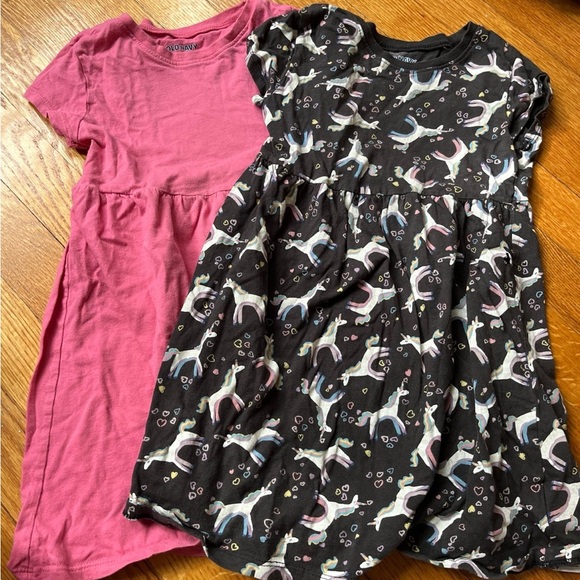 Old Navy Other - Short Sleeve Girl Dresses Pink Unicorn Lot Bundle 5T Set